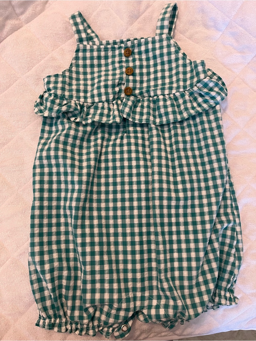 Carters- one piece gingham outfit